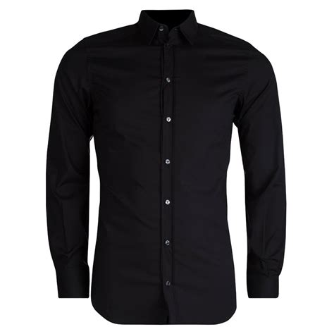 dolce gabbana black shirt gold label sale